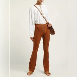 Frame Terracotta Lamb Suede Bootcut Pants
Size 26